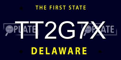 TT2G7X Delaware License Plate