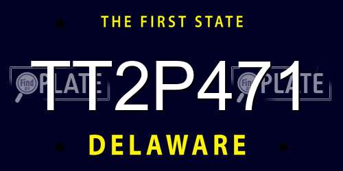 TT2P471 Delaware License Plate