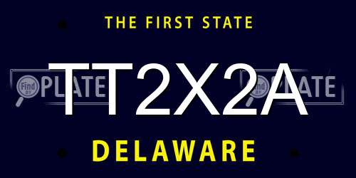 TT2X2A Delaware License Plate