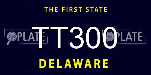 TT300 Delaware License Plate