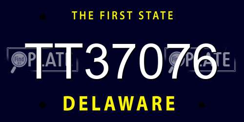 TT37076 Delaware License Plate