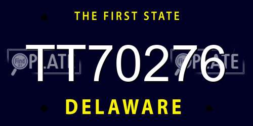 TT70276 Delaware License Plate