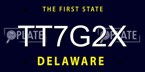 TT7G2X Delaware License Plate