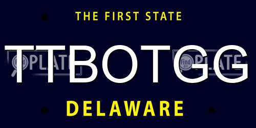 TTBOTGG Delaware License Plate