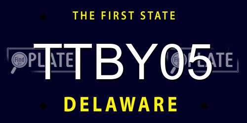 TTBY05 Delaware License Plate