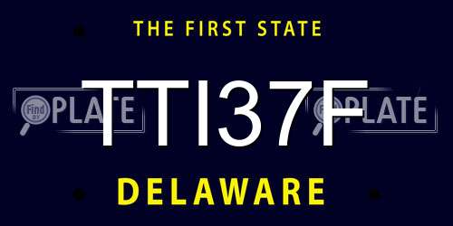 TTI37F Delaware License Plate