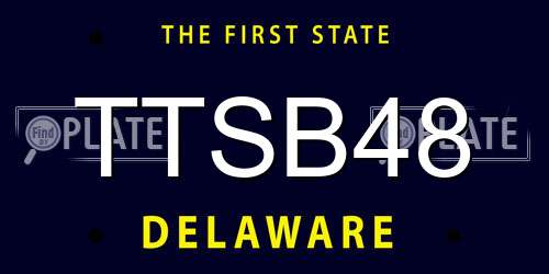 TTSB48 Delaware License Plate