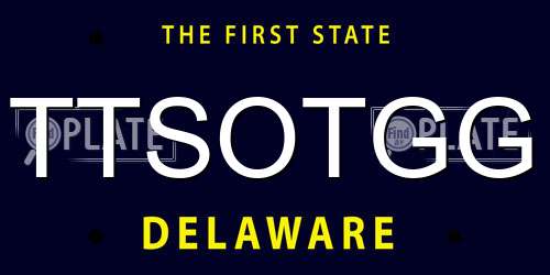 TTSOTGG Delaware License Plate