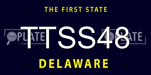 TTSS48 Delaware License Plate