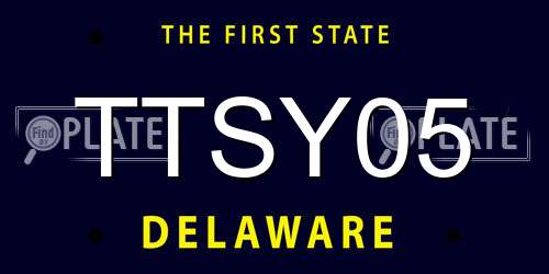 TTSY05 Delaware License Plate