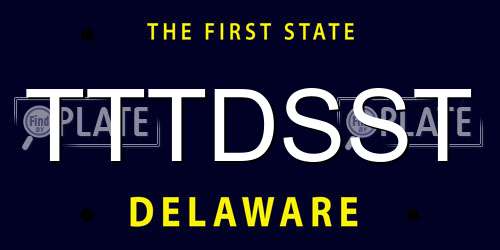 TTTDSST Delaware License Plate