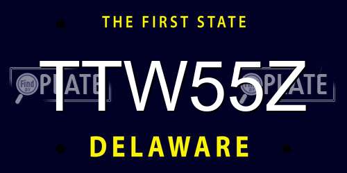 TTW55Z Delaware License Plate