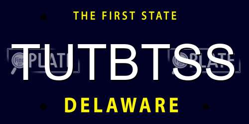 TUTBTSS Delaware License Plate