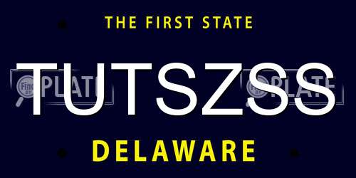 TUTSZSS Delaware License Plate