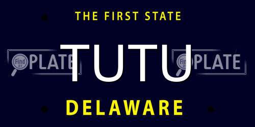 TUTU Delaware License Plate