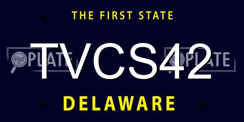 TVCS42 Delaware License Plate