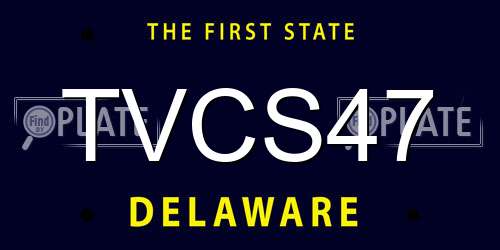 TVCS47 Delaware License Plate