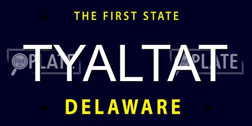 TYALTAT Delaware License Plate