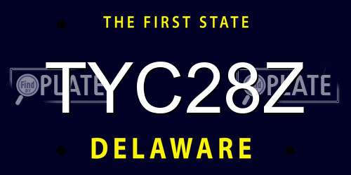 TYC28Z Delaware License Plate