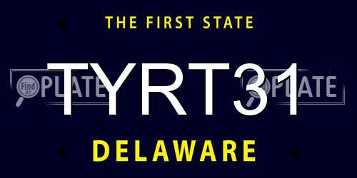 TYRT31 Delaware License Plate