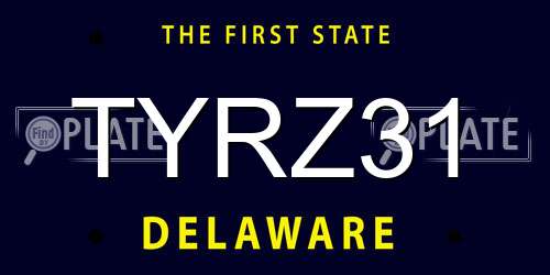 TYRZ31 Delaware License Plate