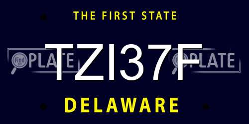 TZI37F Delaware License Plate