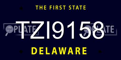 TZI9158 Delaware License Plate