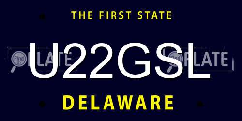 U22GSL Delaware License Plate