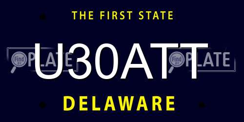 U30ATT Delaware License Plate