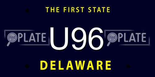 U96 Delaware License Plate