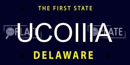 UCOIIIA Delaware License Plate