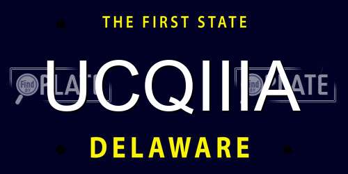 UCQIIIA Delaware License Plate