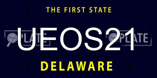 UEOS21 Delaware License Plate