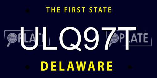 ULQ97T Delaware License Plate