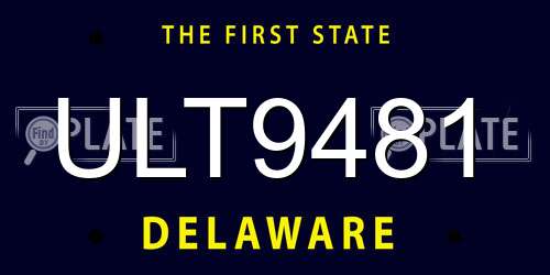 ULT9481 Delaware License Plate