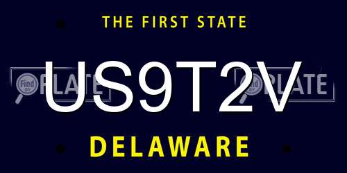 US9T2V Delaware License Plate