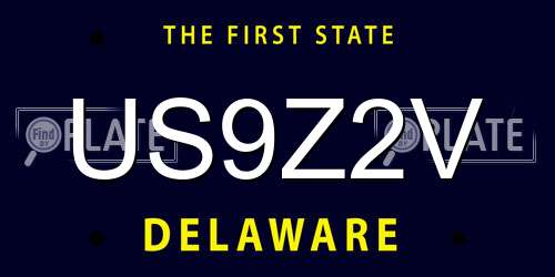 US9Z2V Delaware License Plate