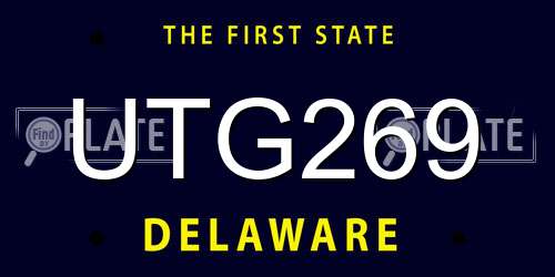 UTG269 Delaware License Plate