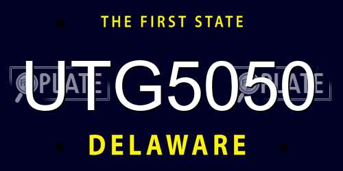 UTG5050 Delaware License Plate