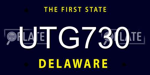 UTG730 Delaware License Plate