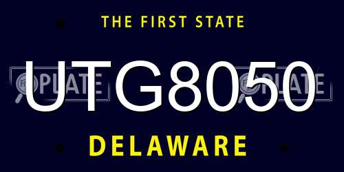 UTG8050 Delaware License Plate