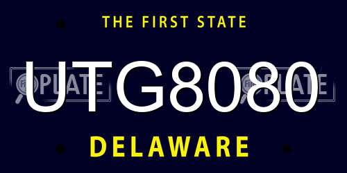UTG8080 Delaware License Plate