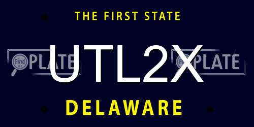 UTL2X Delaware License Plate