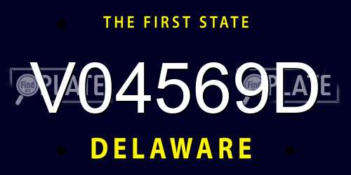 V04569D Delaware License Plate