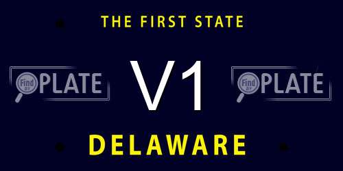 V1 Delaware License Plate