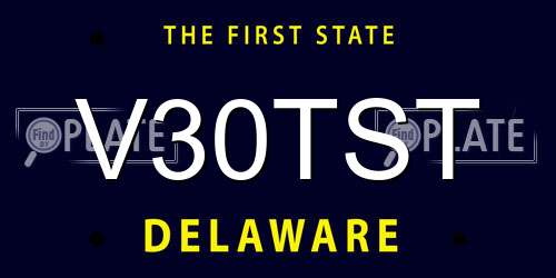 V30TST Delaware License Plate