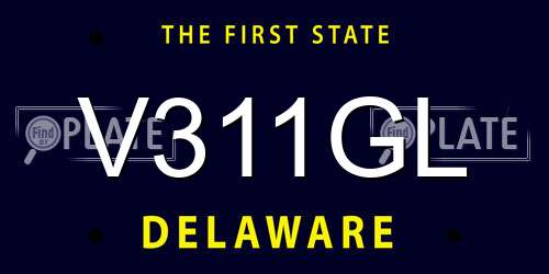 V311GL Delaware License Plate