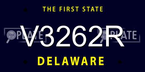 V3262R Delaware License Plate