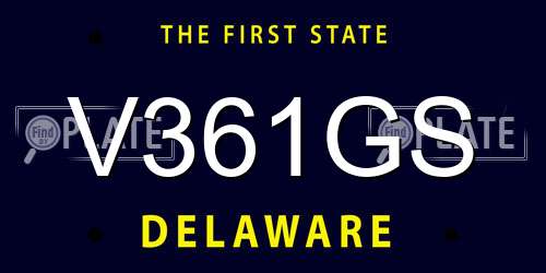 V361GS Delaware License Plate