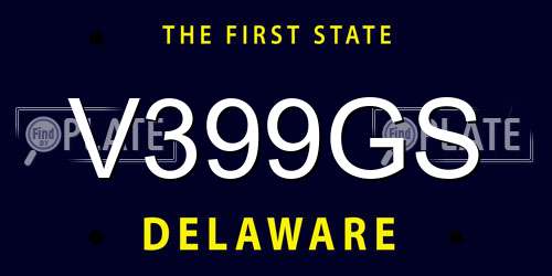 V399GS Delaware License Plate